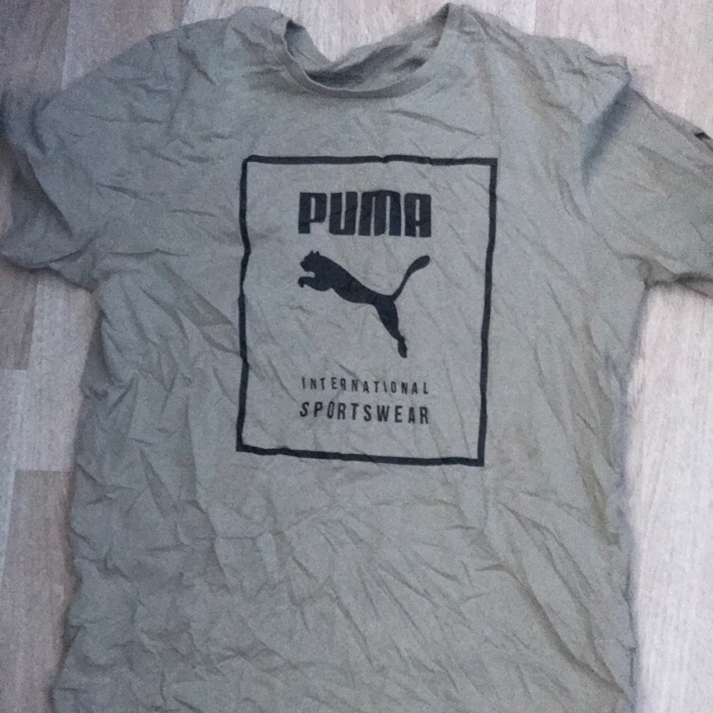 Puma Green and Black Short Sleeve Tees